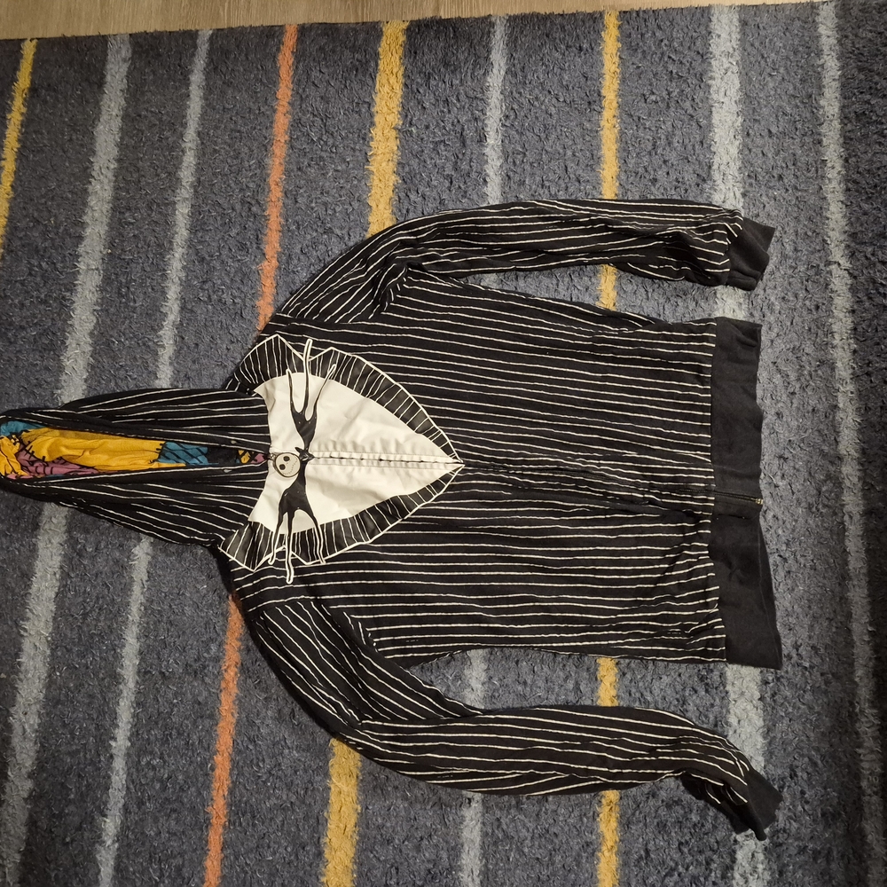 Black And White Striped/Patchwork Reverseable Hoo… - image 1